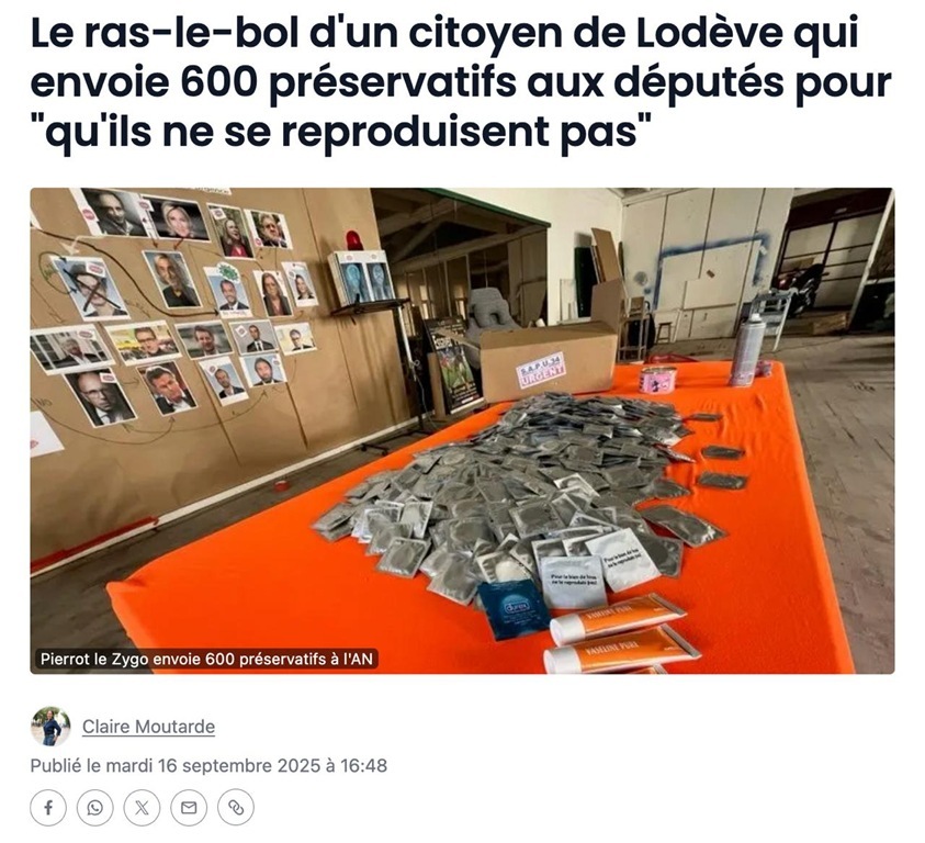 «Чтобы не размножались»: француз отправил депутатам 600 презервативов в знак протеста