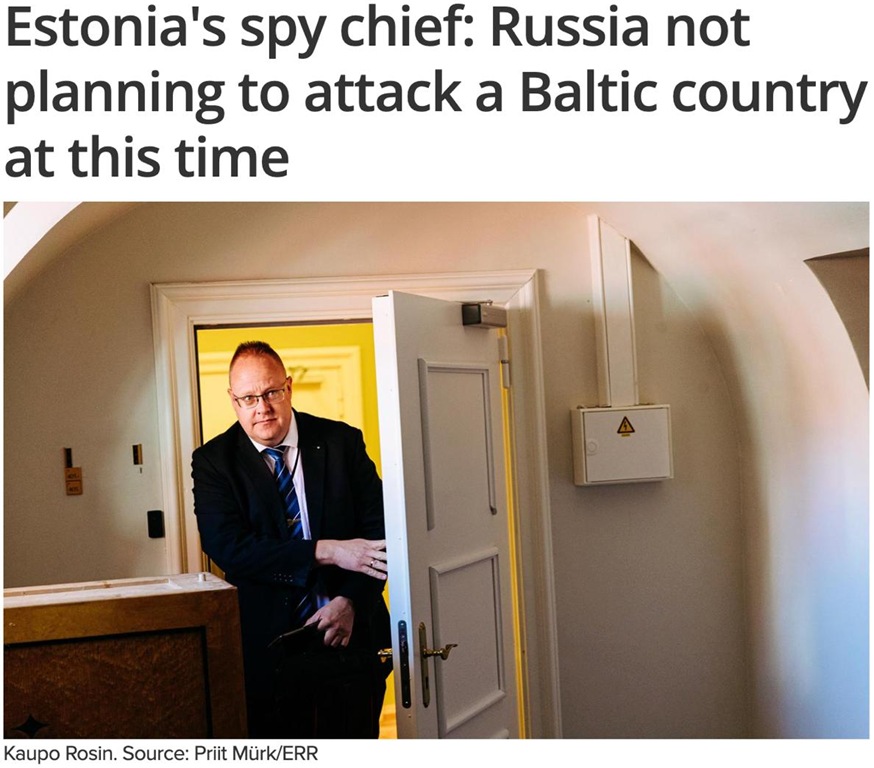 Глава эстонской разведки не видит признаков подготовки Россией нападения на Балтию