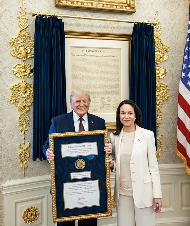 Мачадо подарила Трампу свою Нобелевскую премию мира