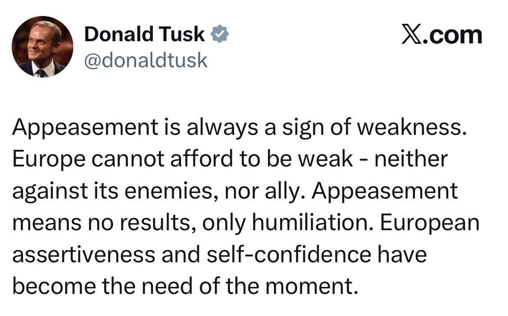 Премьер Польши призвал Европу к жёсткости против &laquo;врагов и союзников&raquo;, намекая на претензии Трампа к Гренландии